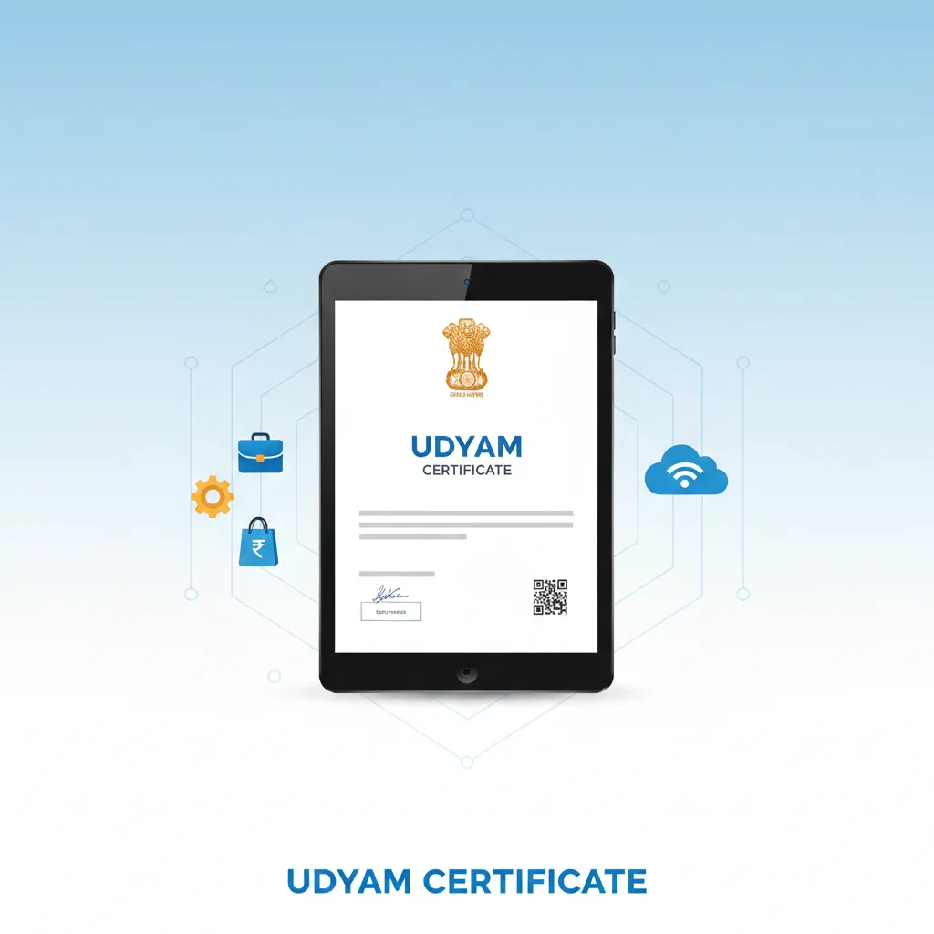 Udyam Registration portal interface showing online MSME registration process in India